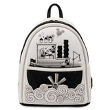 Loungefly Disney Steamboat Willie Music Cruise Mini Backpack Wallet Set