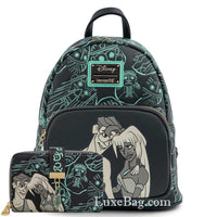 Loungefly Disney Atlantis 20th Anniversary Kida Milo Mini Backpack Wallet Set