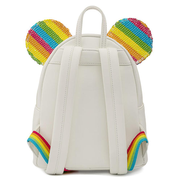 disney sequin rainbow minnie mouse mini backpack Loungefly Disney Minnie Mouse Sequin Rainbow Mini Backpack Wallet Set – LuxeBag