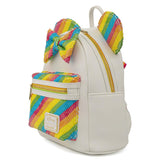 Loungefly Disney Minnie Mouse Sequin Rainbow Mini Backpack