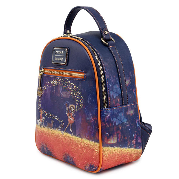 Loungefly Disney Pixar Coco Marigold Bridge Mini Backpack Wallet Set –  LuxeBag