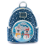 Loungefly Disney Snowman Mickey Minnie Snow Globe Mini Backpack