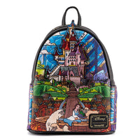 Loungefly Disney Princess Castle Belle Mini Backpack Cardholder Set