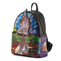 Loungefly Disney Princess Castle Belle Mini Backpack Cardholder Set