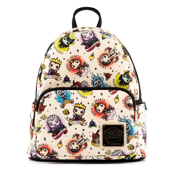 Pop by Loungefly Disney Villains Tattoo Mini Backpack
