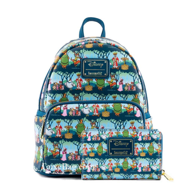 Loungefly Disney Robin Hood Sherwood Mini Backpack and Wallet Set
