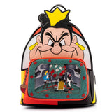 Loungefly Disney Villains Scene Queen of Hearts Mini Backpack Wallet Set