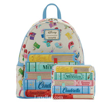 Loungefly Disney Princess Books Mini Backpack Wallet Set