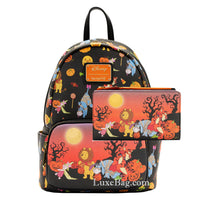 Loungefly Disney Winnie The Pooh Halloween Group Mini Backpack Wallet Set