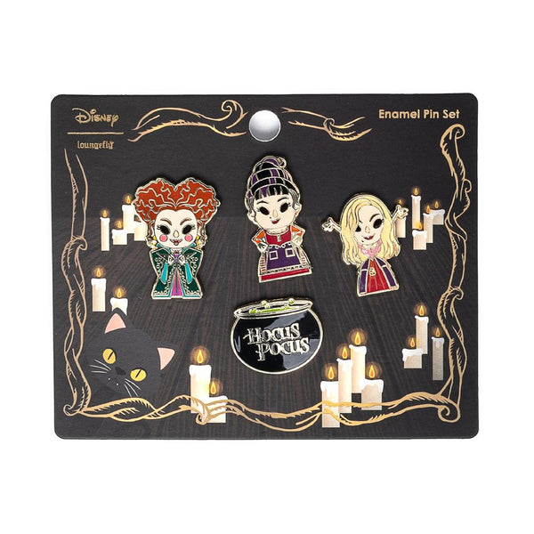 Loungefly Disney Hocus Pocus 4 Pieces Enamel Pin Set