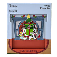 Loungefly Disney Holiday Mickey and Minnie Mouse 3" Pin