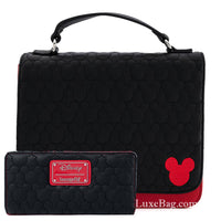 Loungefly Disney Mickey Mouse Quilted Oh Boy Crossbody Bag and Wallet Set