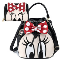 Loungefly Disney Minnie Mouse Bow Bucket Bag and Wallet Set