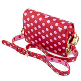 Loungefly Disney Minnie Mouse Pink Polka Dot Bow Crossbody Bag
