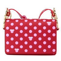 Loungefly Disney Minnie Mouse Pink Polka Dot Bow Crossbody Bag and Wallet Set