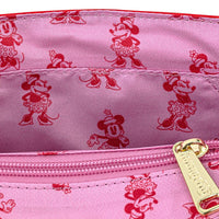 Loungefly Disney Minnie Mouse Pink Polka Dot Bow Crossbody Bag