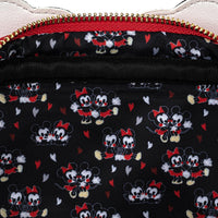 Loungefly Disney Mickey and Minnie Mouse Heart Crossbody Bag