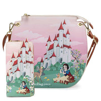 Loungefly Disney Snow White Castle Scene Crossbody Bag and Wallet Set