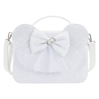 Loungefly Disney Minnie Mouse Sequin Wedding Crossbody Bag Wallet Set