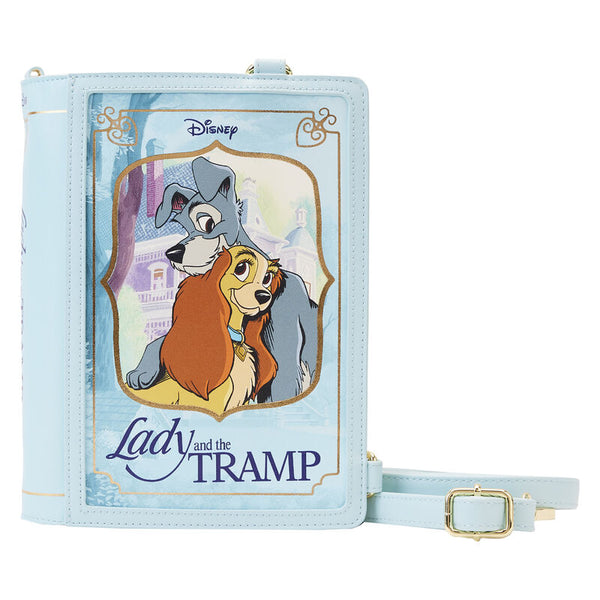 Loungefly Disney Lady and the Tramp Book Convertible Crossbody Bag