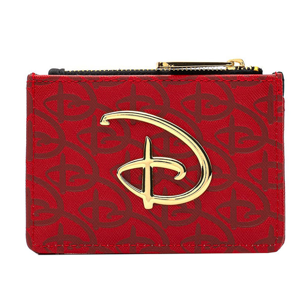 Loungefly Disney Red/Black D logo Cardholder/Coin Purse