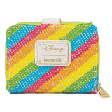 Loungefly Disney Minnie Mouse Sequin Rainbow Mini Backpack Wallet Set