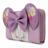 Loungefly Disney Minnie Holding Flowers Zip Around Wallet