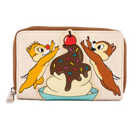 Loungefly Disney Chip and Dale Cherry On Top Zip Around Wallet