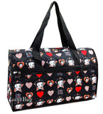 Betty Boop Large Canvas Duffel Bag with Long Strap (Wink)