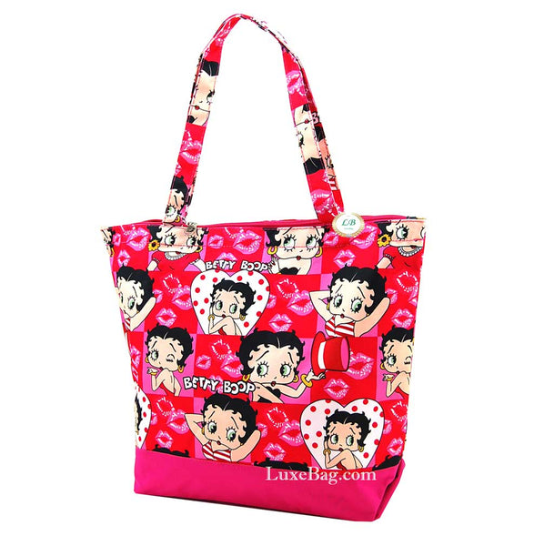 Betty Boop Canvas Shopping Bag (Pink)