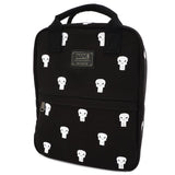 Loungefly Marvel Punisher Canvas Square Backpack and Faux Leather Card Holder