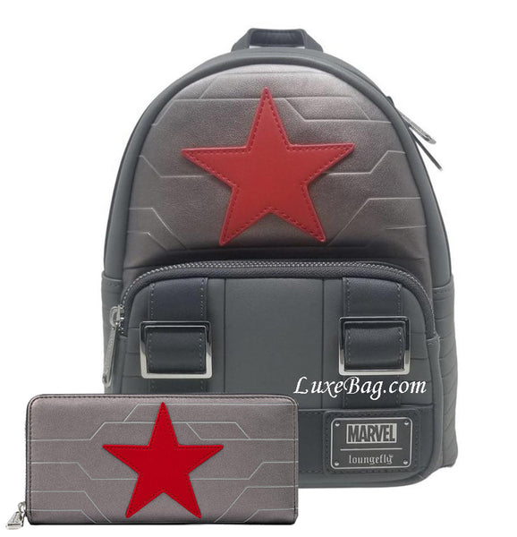 Loungefly Marvel Winter Soldier Mini Backpack and Wallet Set