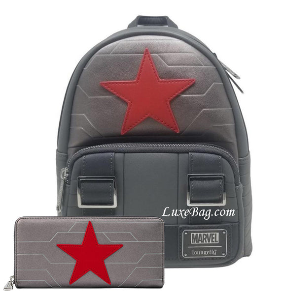 Loungefly Marvel Winter Soldier Mini Backpack and Wallet Set – LuxeBag