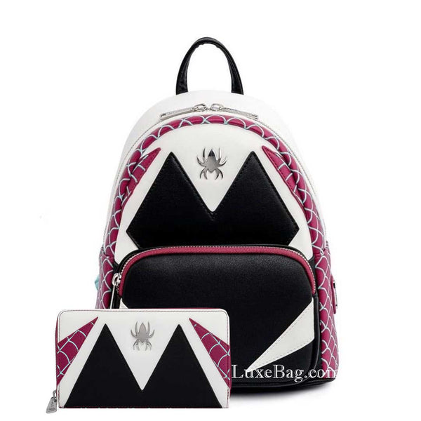 Loungefly Marvel Spider Gwen Mini Backpack and Wallet Set