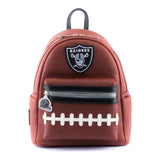 Loungefly Sports NFL Las Vegas Raiders Pigskin Logo Mini Backpack