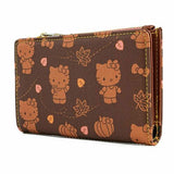 Loungefly Sanrio Hello Kitty Pumpkin Spice Latte Wave Cross Body Bag and Wallet Set