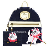 Loungefly Disney The Aristocats Marie Denim Mini Backpack and Wallet Set