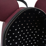 Loungefly Disney Minnie Mouse Quilted Faux Leather Mini Backpack Wallet Set