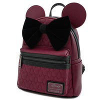 Loungefly Disney Minnie Mouse Quilted Faux Leather Mini Backpack Wallet Set
