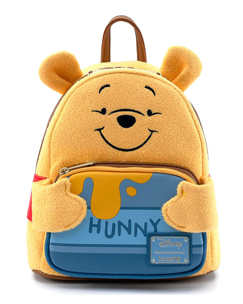 Loungefly Disney Winnie The Pooh Hunny Tummy Plush Faux Leather Mini Backpack
