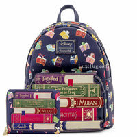 Loungefly Disney Princess Books Mini Backpack and Wallet Set