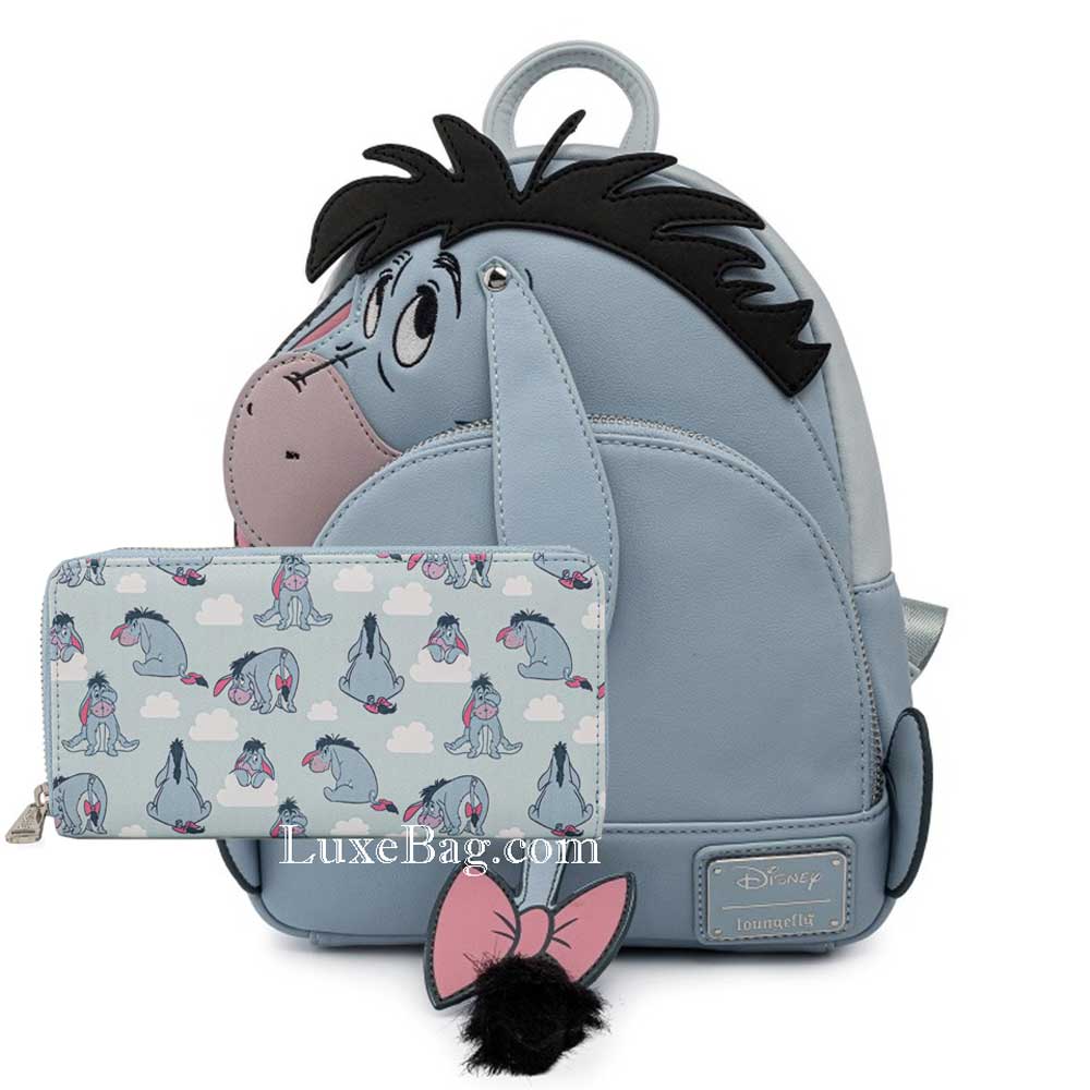【Loungefly】Disney イーヨー バックパック&ウォレットセット Loungefly Disney Winnie The Pooh Eeyore Mini Backpack Wallet