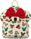 Loungefly Disney Christmas Mickey Minnie Cookie Backpack and Headband Set