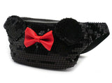 Loungefly Disney Minnie Mouse Black Sequin Fanny Pack