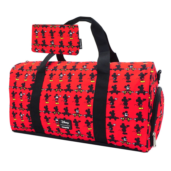 Loungefly Disney Mickey Parts Nylon Duffel Bag and Pouch
