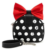 Loungefly Disney Minnie Mouse Polka Dot Crossbody Bag and Cardholder Set