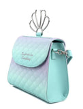 Loungefly Disney Little Mermaid Ombre Scales Shell Crossbody Bag Wallet Set